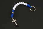Blue and White Decade Keychain Rosary