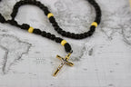 Black and Yellow Paracord Rosary