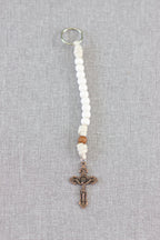 Footprints in the Sand Decade Keychain Rosary