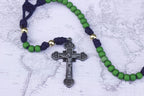 Green, Navy, and Gold Rosary