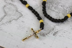Black and Yellow Paracord Rosary