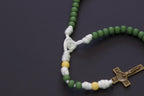 Green and Yellow Paracord Rosary
