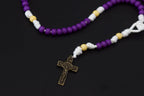 Purple and Yellow Paracord Rosary