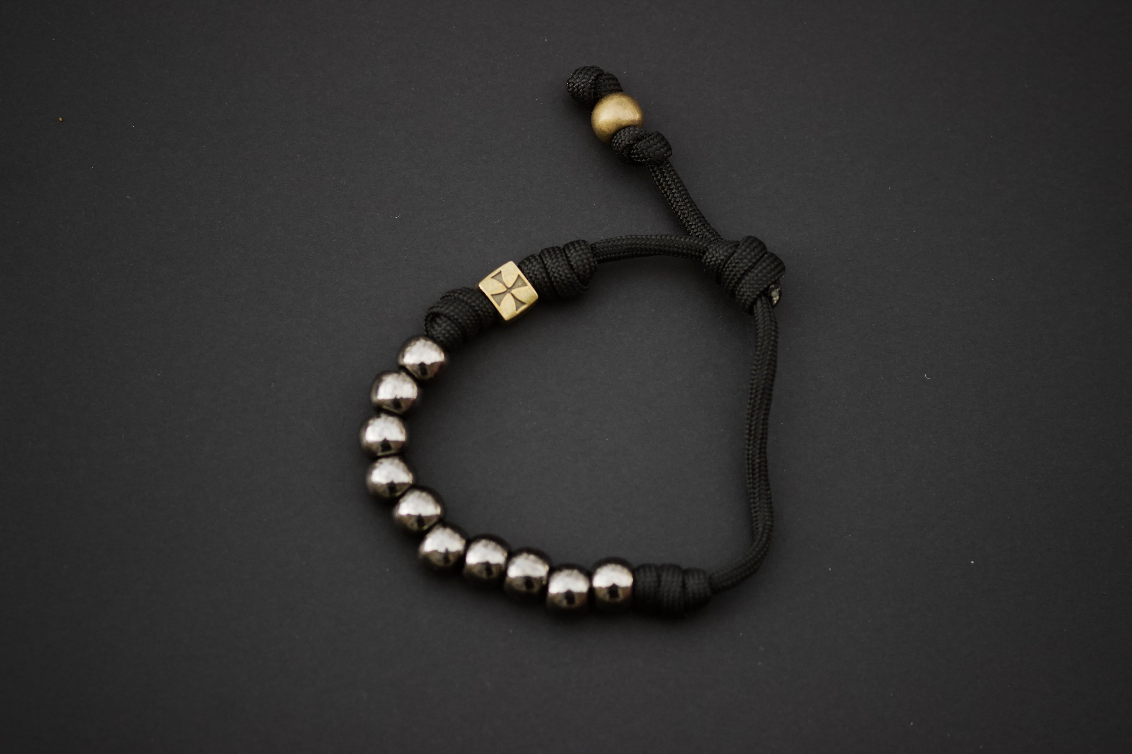 Gunmetal and Bronze Rosary Bracelet