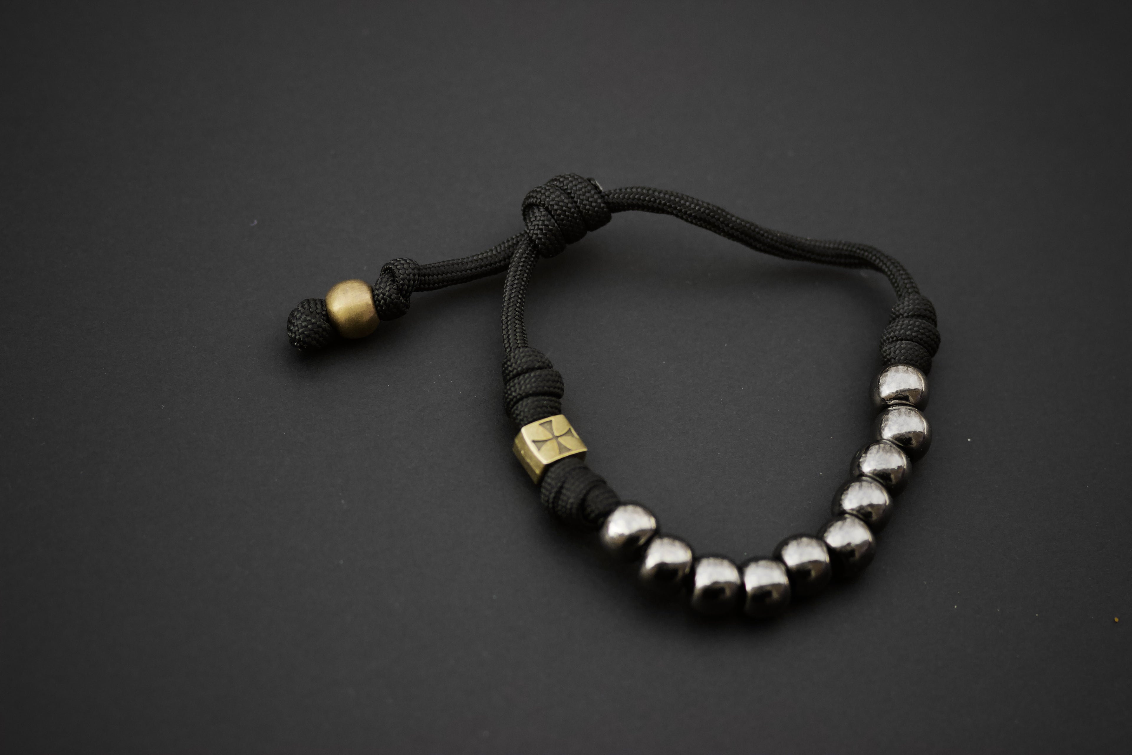 Gunmetal and Bronze Rosary Bracelet