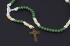 Green and Yellow Paracord Rosary