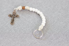 Footprints in the Sand Decade Keychain Rosary