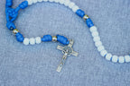 Blue and White Paracord Rosary