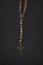 St. George Rosary | Bronze and Silver Camo Paracord Rosary | Handmade, Durable Catholic Devotional