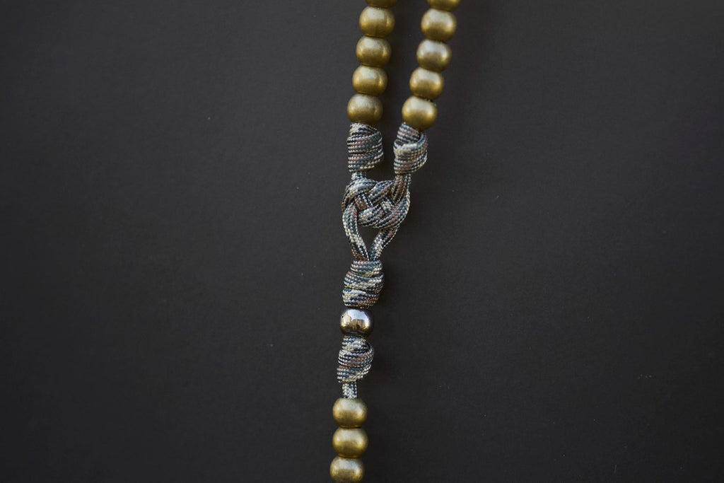 St. George Rosary | Bronze and Silver Camo Paracord Rosary | Handmade, Durable Catholic Devotional