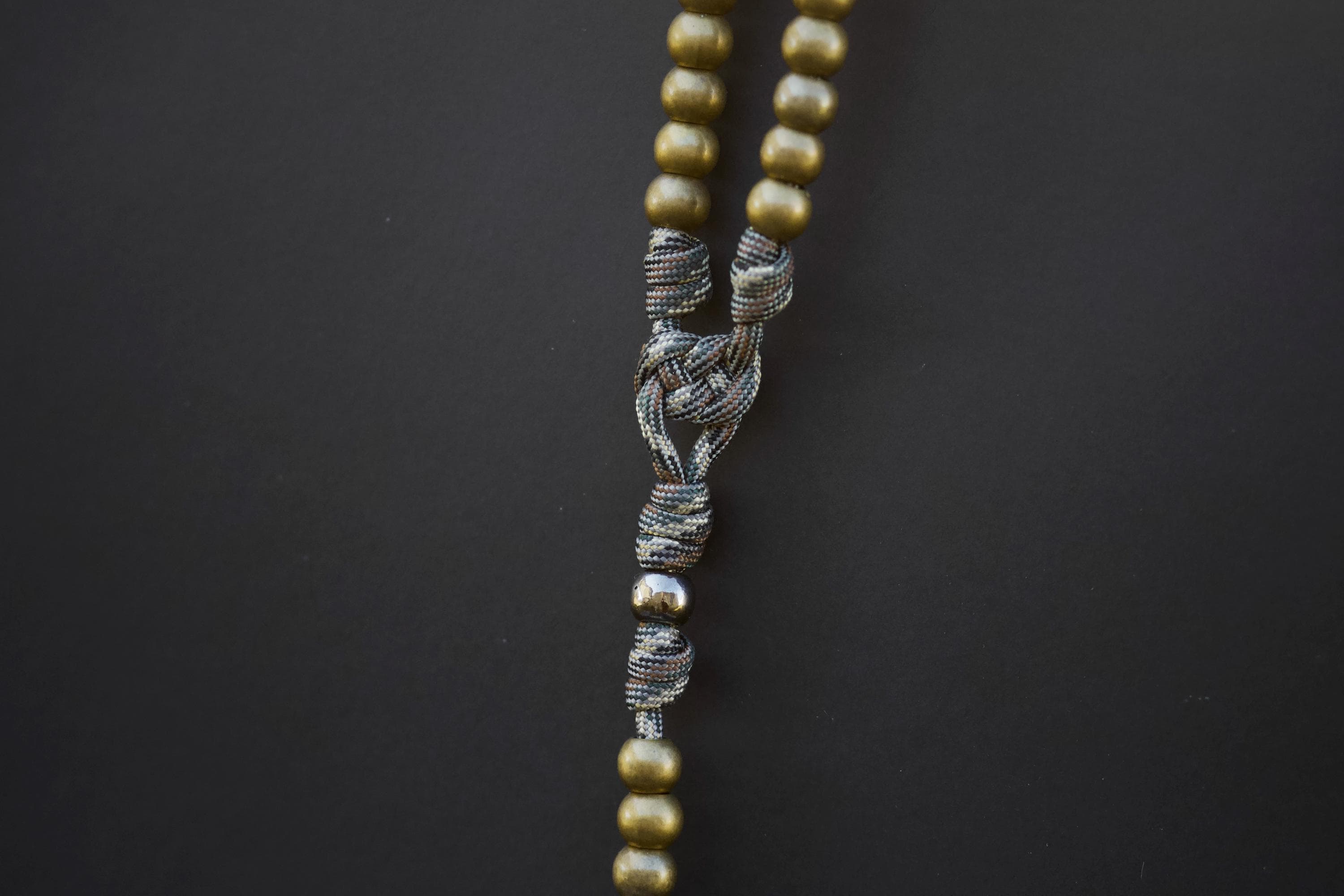 St. George Rosary | Bronze and Silver Camo Paracord Rosary | Handmade, Durable Catholic Devotional