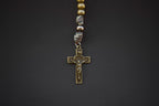 St. George Rosary | Bronze and Silver Camo Paracord Rosary | Handmade, Durable Catholic Devotional