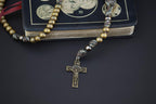 St. George Rosary | Bronze and Silver Camo Paracord Rosary | Handmade, Durable Catholic Devotional