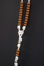 St. Kateri Rosary | Cream and Brown Paracord Rosary | Handmade, Durable Catholic Devotional